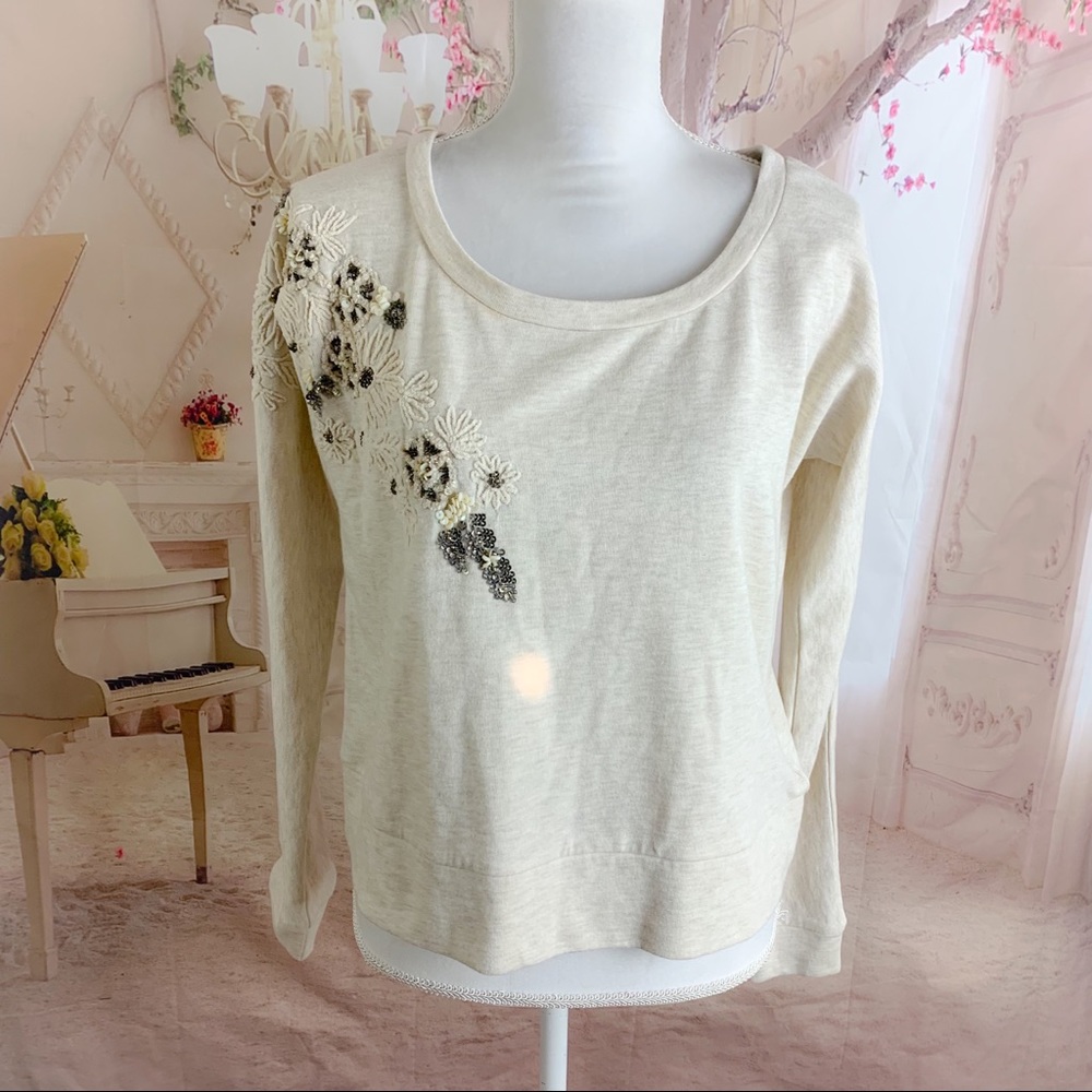 NEW Love Sam Sequin Beaded Sweatshirt